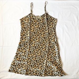 Sexy Women V Neck Leopard Print Clubwear MiniDress